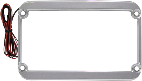 License Plate Frame - Lighted - Chrome - Lutzka's Garage