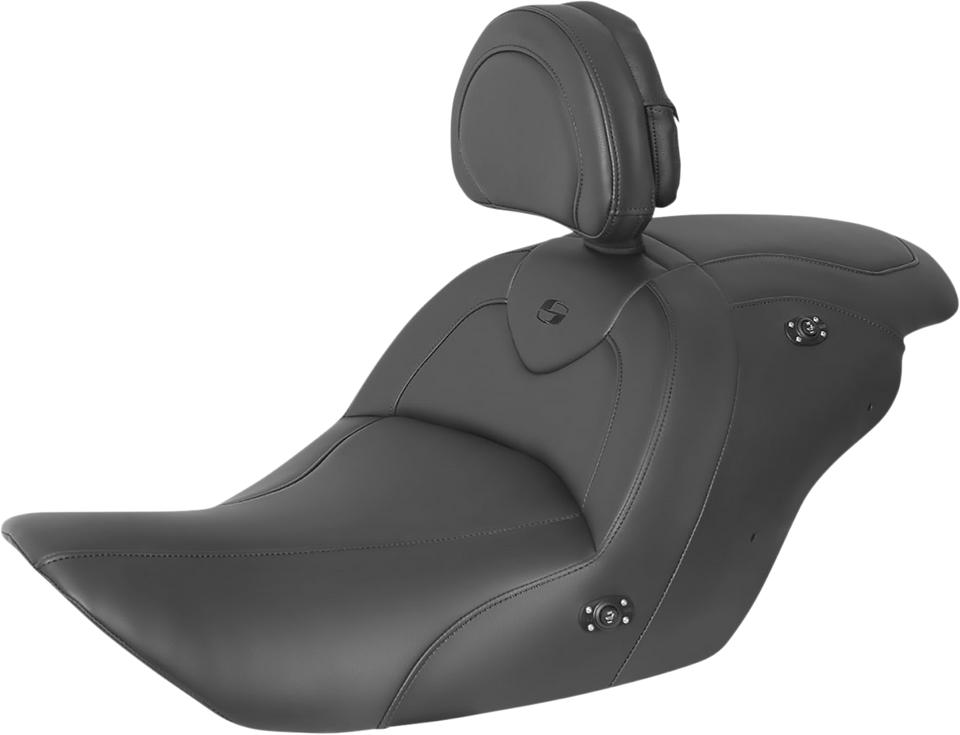 Seat - RoadSofa™ - With Backrest - Black W/Black Stitching - Heated