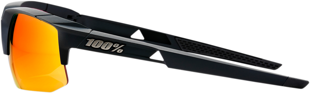 Speedcoupe Sunglasses - Black - Red Mirror - Lutzka's Garage