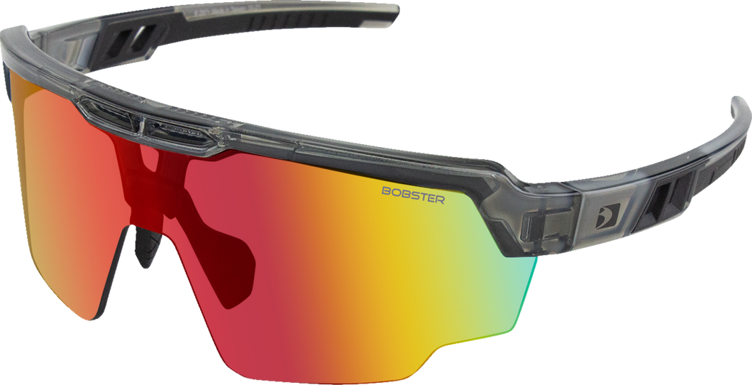 Wheelie Sunglasses - Gloss Clear Gray - Smoke Black/Red Revo