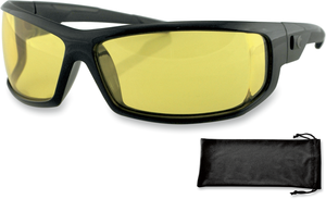 AXL Sunglasses - Gloss Black - Yellow - Lutzka's Garage