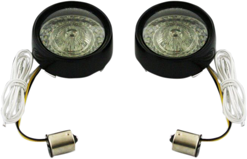 Bullet Turn Signal - 1156 - Gloss Black - Smoke Lens - Lutzka's Garage
