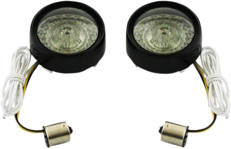Bullet Turn Signal - 1156 - Gloss Black - Smoke Lens - Lutzka's Garage