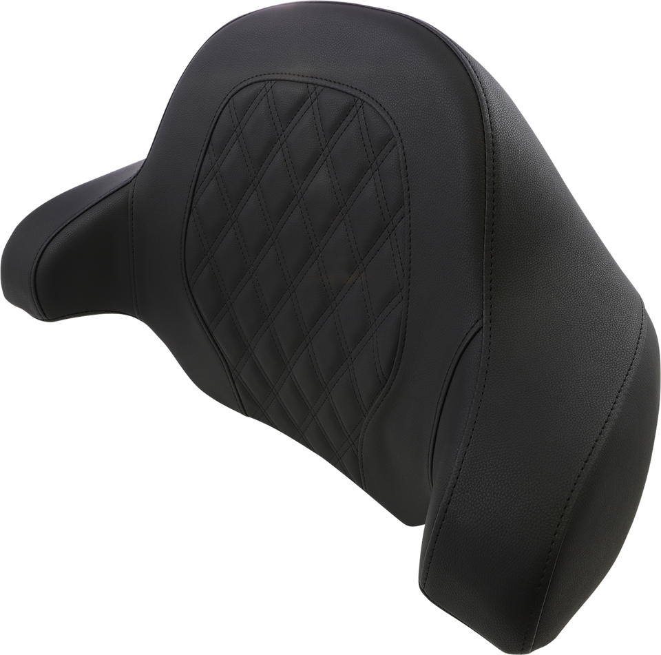 Tour-Pak Backrest Pad - Step-Up Lattice Stitched Seat - Black - Lutzka's Garage