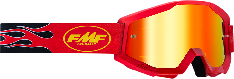 PowerCore Goggles - Flame - Red - Red Mirror - Lutzka's Garage