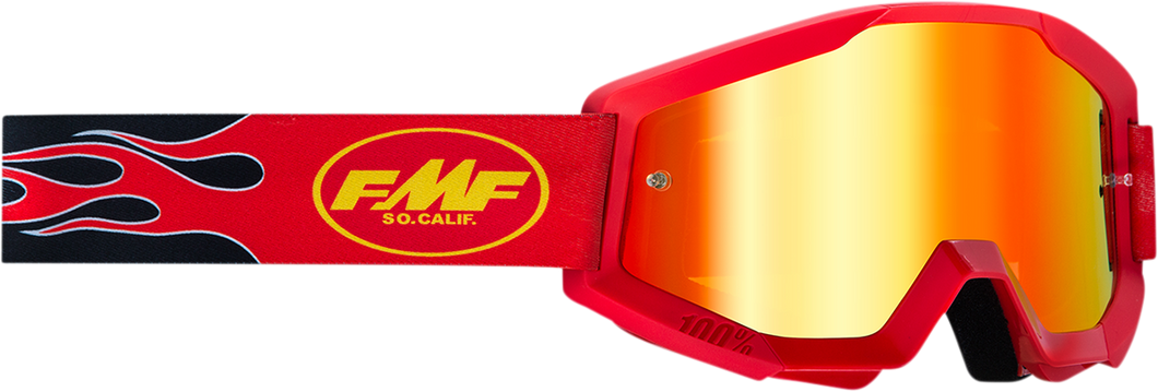 PowerCore Goggles - Flame - Red - Red Mirror - Lutzka's Garage