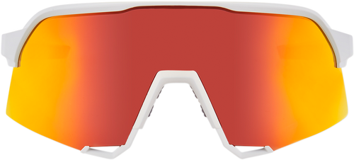 S3 Sunglasses - White - Red Mirror - Lutzka's Garage