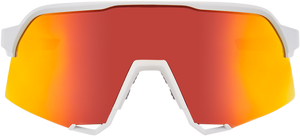 S3 Sunglasses - White - Red Mirror - Lutzka's Garage
