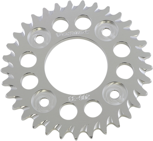 Aluminum Sprocket - Silver - Rear - 33 Tooth - Lutzka's Garage