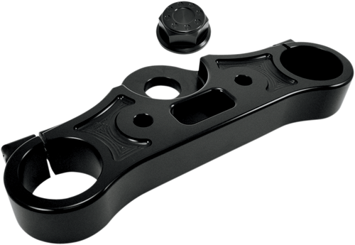 Upper Triple Tree - Black Anodized - 08-17 FXD - Lutzka's Garage