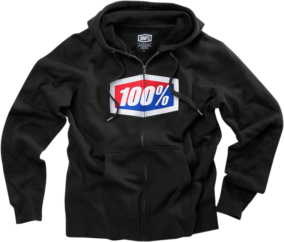 Official Fleece Zip-Up Hoodie - Black - Small - Lutzka's Garage
