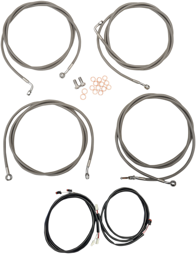 Cable Kit - Mini Ape Hanger Handlebars - Stainless