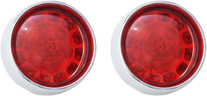 Bullet Turn Signal - 1156 - Chrome - Red Lens - Lutzka's Garage