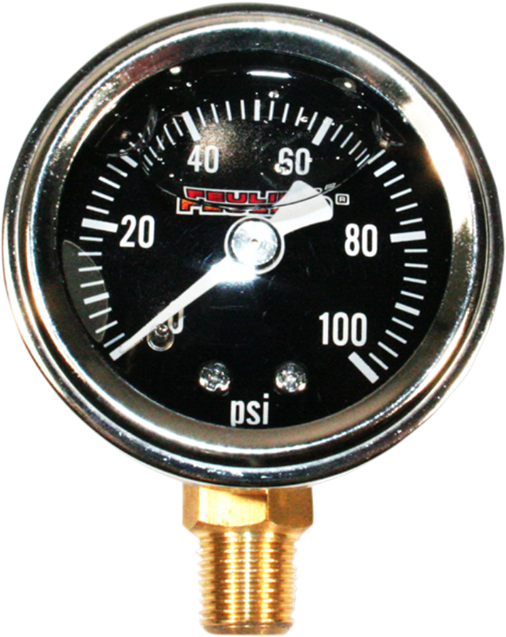 Oil Pressure Gauge - Bottom Port - Black Face - Lutzka's Garage