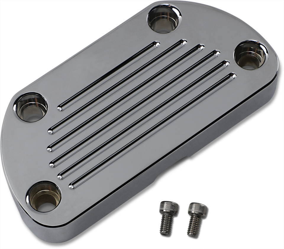 Chrome Flat 1" Handlebar Clamp Mount - For Pullback Risers