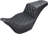 Step Up Seat - Lattice Stitched - Black - FLH - Lutzka's Garage