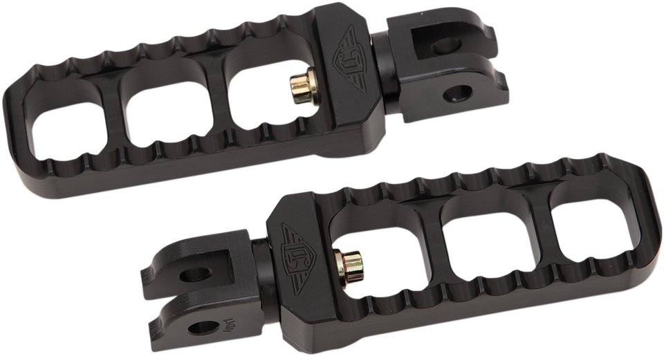 Passenger Peg - Serrated - Black - Narrow - Lutzka's Garage