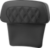 Chopped Tour Pak Backrest Pad - RoadSofa™ - Perforated Black w/ Lattice Stitch - FLT/FLH 14-23