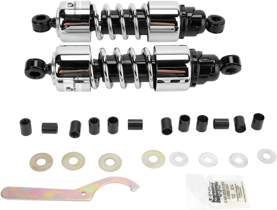 412 Cruiser Series Shocks - Chrome - 11.5" - Standard - Lutzka's Garage