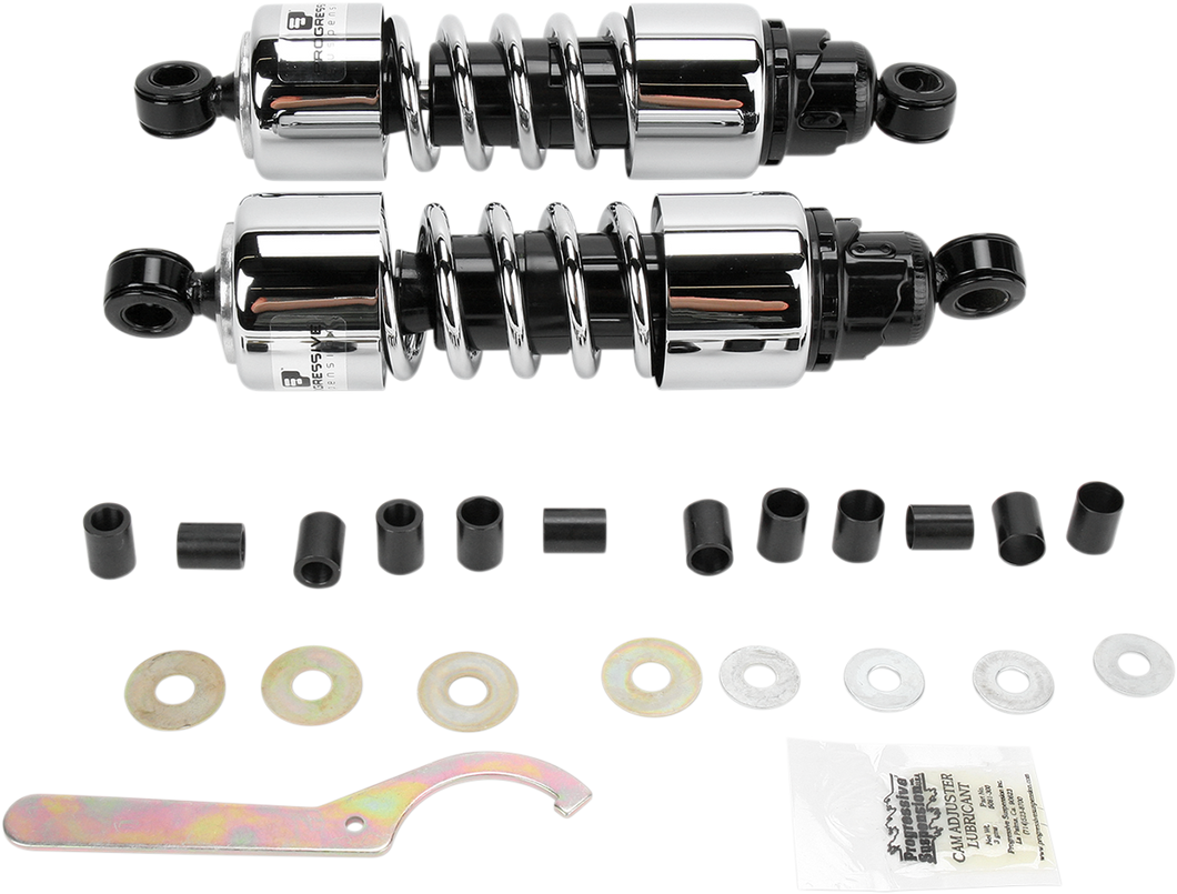 412 Cruiser Series Shocks - Chrome - 11.5