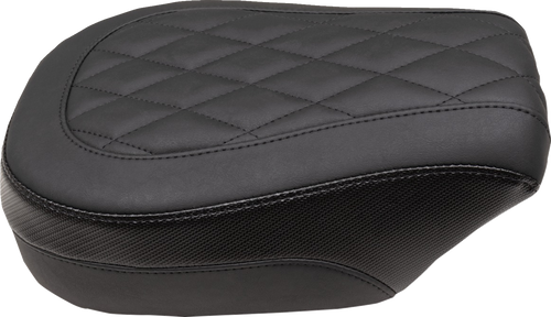 Solo Touring Seat - Passenger - Black - Diamond Stich - Chief 22-23 - Lutzka's Garage