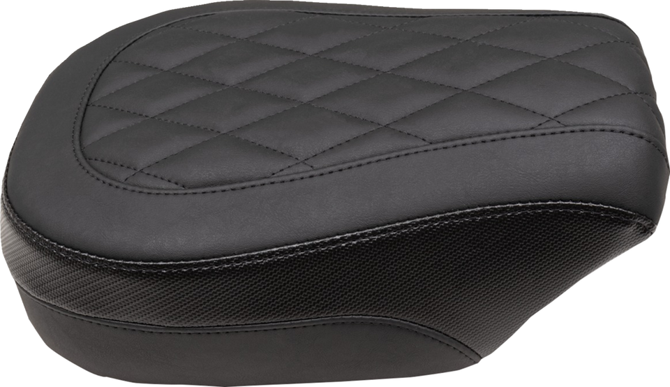 Solo Touring Seat - Passenger - Black - Diamond Stich - Chief 22-23 - Lutzka's Garage