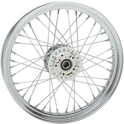 Wheel - Laced - 40 Spoke - Front - Chrome - 19x2.5 - 04-05 FXD - Lutzka's Garage