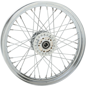 Wheel - Laced - 40 Spoke - Front - Chrome - 19x2.5 - 04-05 FXD - Lutzka's Garage