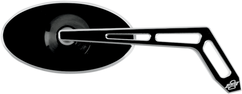 Mirror - Oval - Black - Right - Lutzka's Garage