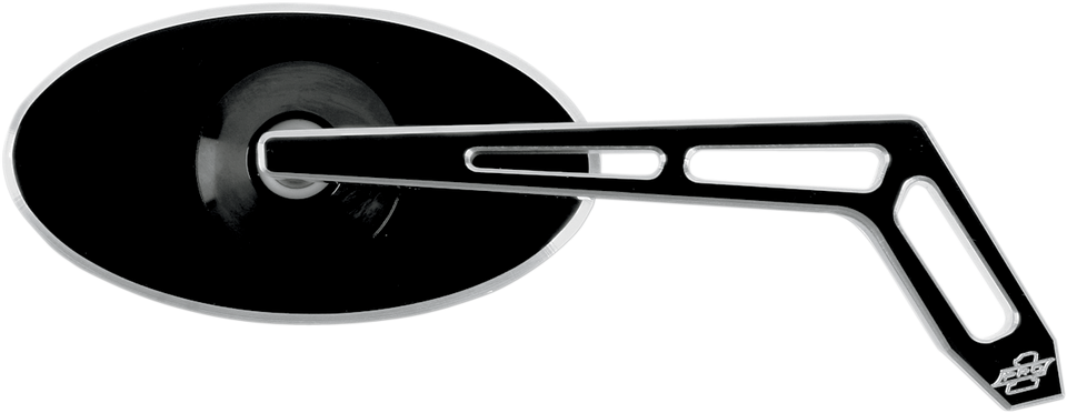 Mirror - Oval - Black - Right - Lutzka's Garage