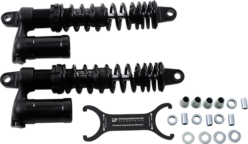970 Series Piggyback Shocks - Gloss Black/Matte Black - 14.00