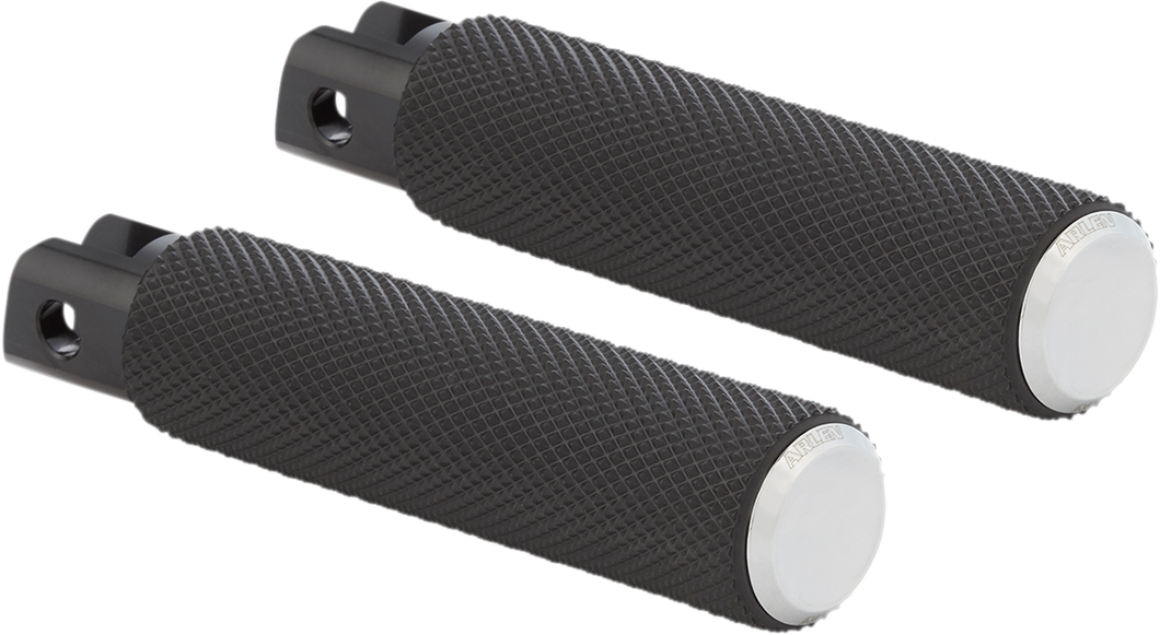 Passenger Knurled Peg - Chrome - FXDE - Lutzka's Garage