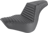 Step Up Seat - Lattice Stitched - Black - Softail - Lutzka's Garage