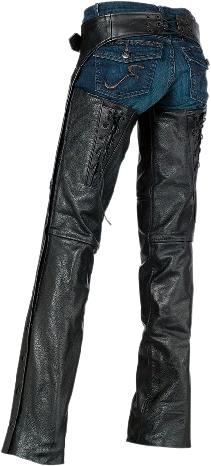 Womens Sabot Chaps - Black - Small - Lutzka's Garage