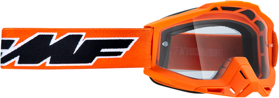 Youth PowerBomb Goggles - Rocket - Orange - Clear - Lutzka's Garage