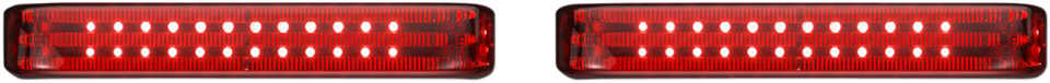 Saddlebag Lights - BCM - Chrome/Red - Lutzka's Garage