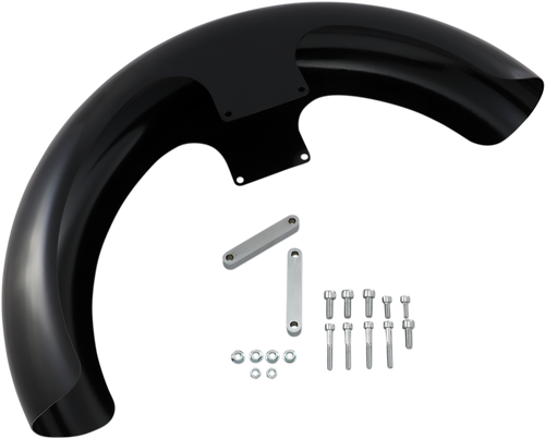 Wrapper Front Fender - Black - Steel - 21