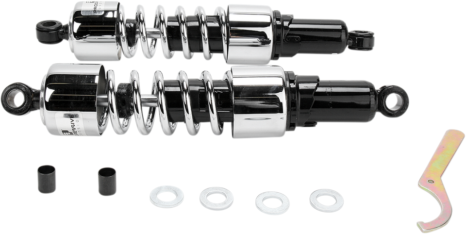 Shocks - 412 Cruiser Series - Chrome - 14.25" - Heavy Duty - Lutzka's Garage