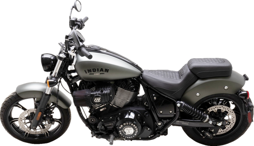 Squareback Seat - Passenger - Black - Diamond Stitch - Chief 22-23 - Lutzka's Garage