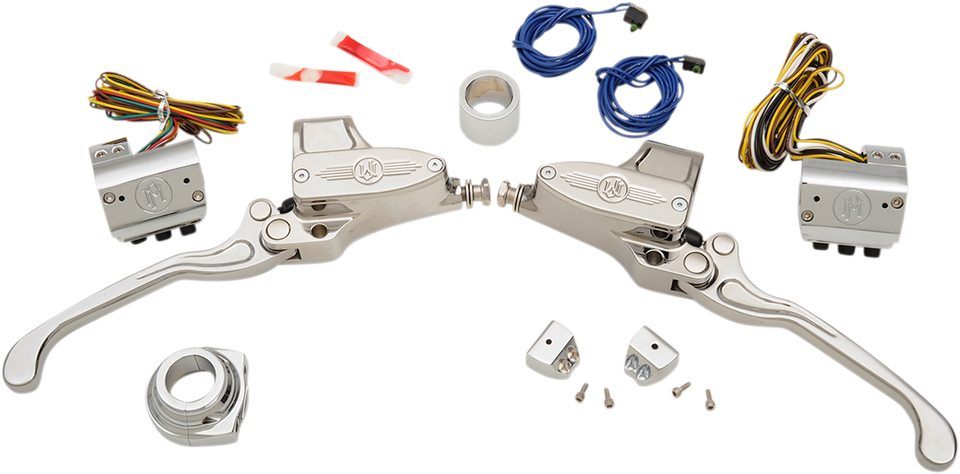 Handlebar Control Set - Hydraulic - 9/16" Master Cylinder - Chrome - Lutzka's Garage