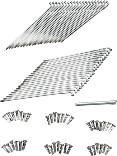 Spoke Set - Drop Center - Front - Chrome - 21