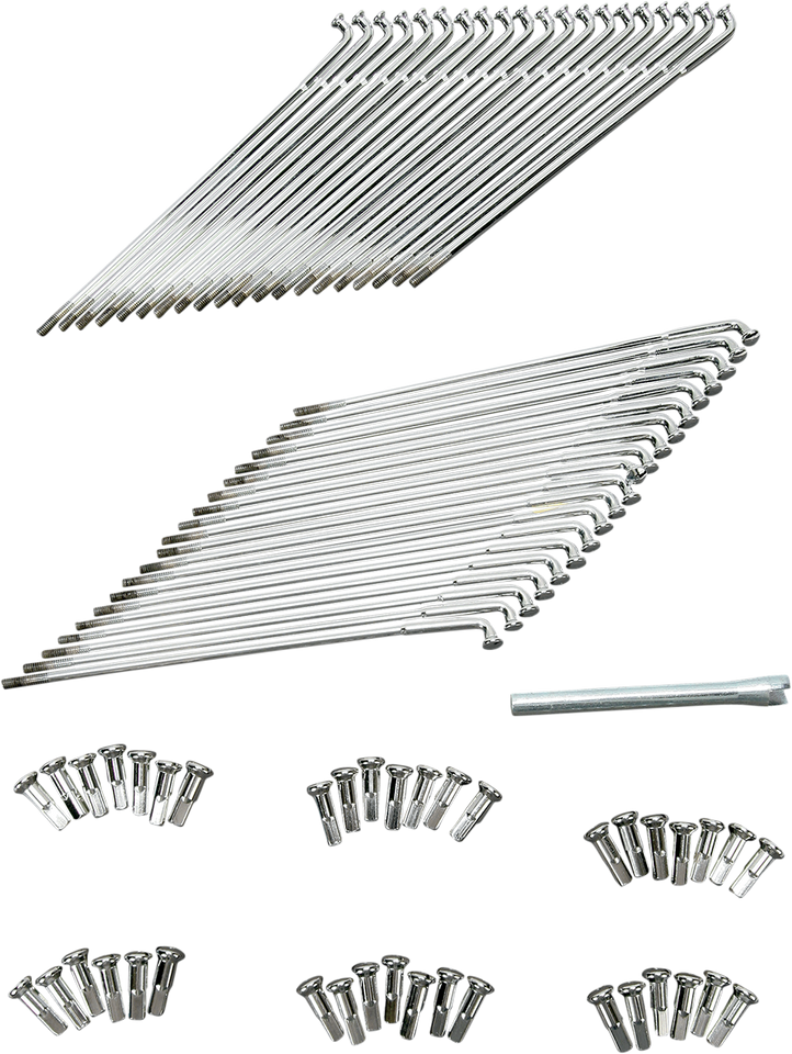 Spoke Set - Drop Center - Front - Chrome - 21" - Lutzka's Garage