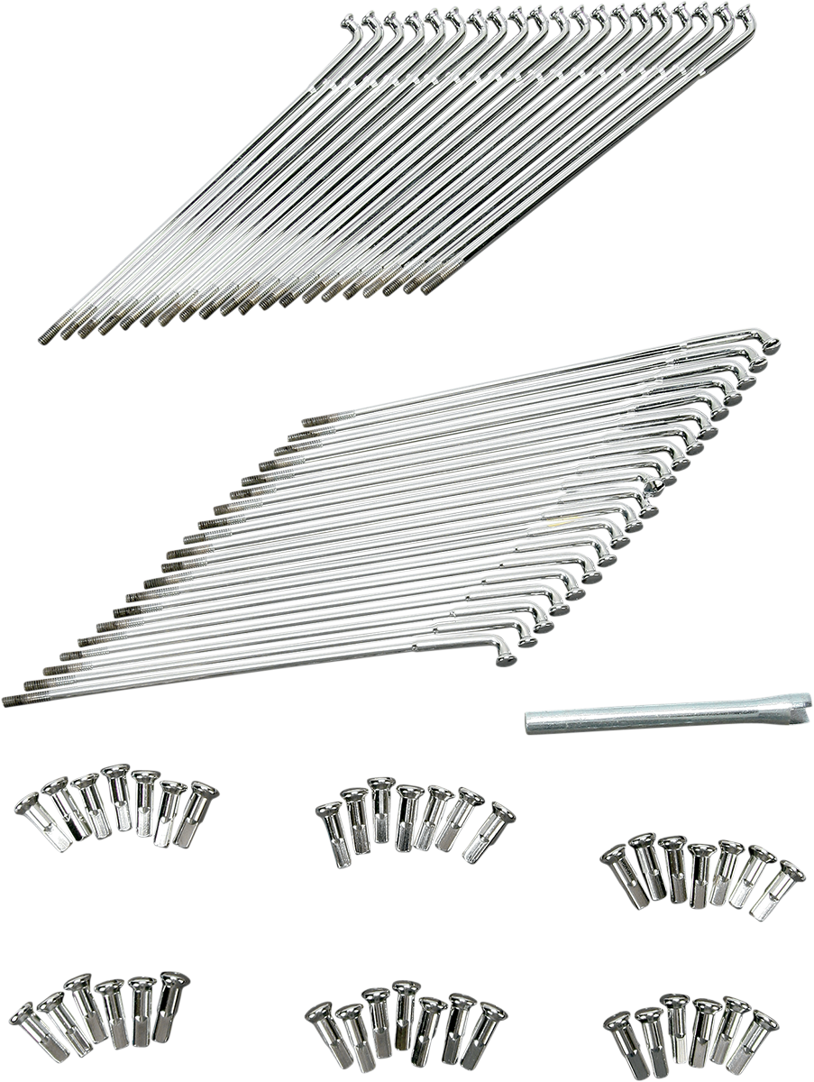 Spoke Set - Drop Center - Front - Chrome - 21