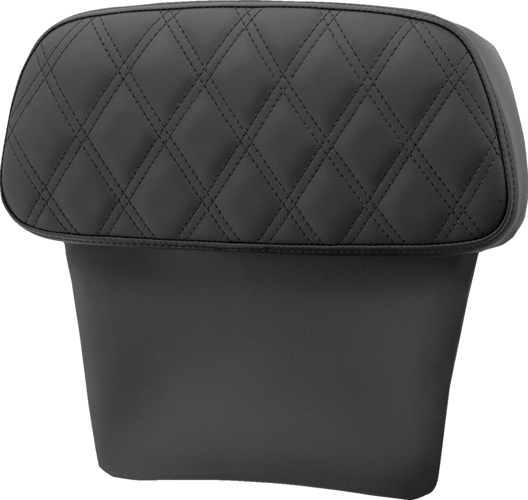 Chopped Tour Pak Backrest Pad - Step-Up - Black w/ Black Lattice Stitch - FLT/FLH 14-23