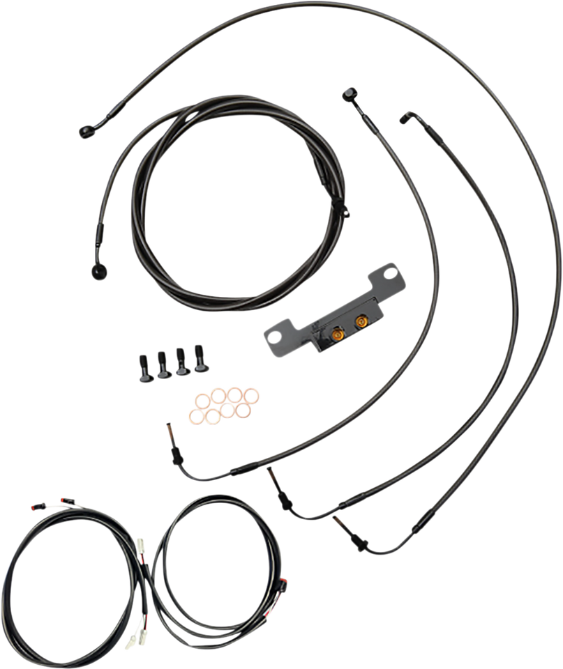 Cable Kit - Stock Ape Hanger Handlebars - ABS - Midnight - Lutzka's Garage