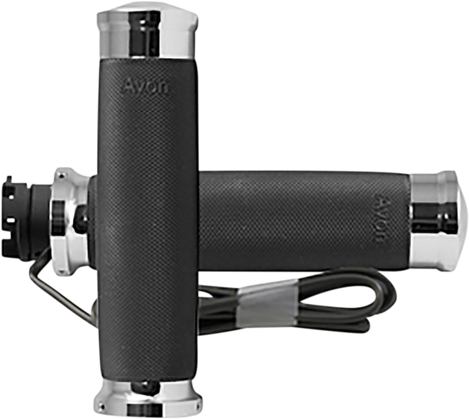 Grips - Heated - Custom Contour - Indian - Chrome - Lutzka's Garage