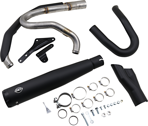 2:1 Exhaust for M8 Softail - Black - Lutzka's Garage