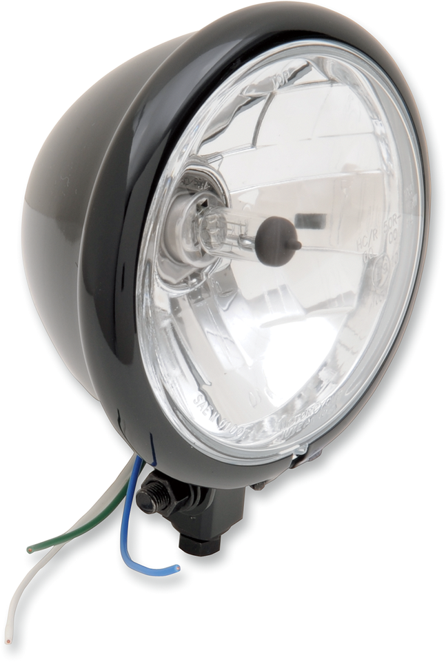 Bottom Mount Springer Headlight - 5-3/4" - Black - Lutzka's Garage