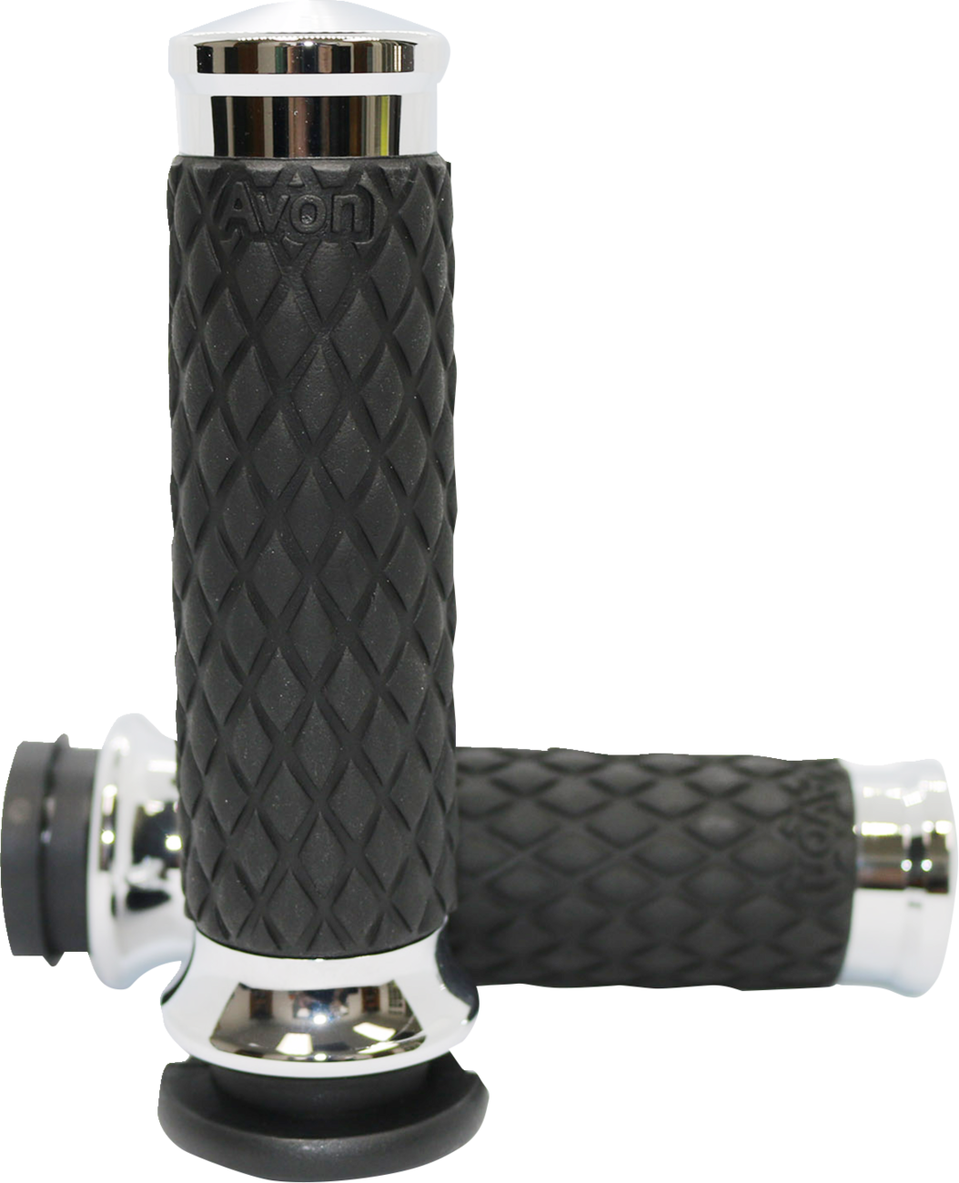 Grips - Diamond Contour - Chrome - Lutzka's Garage