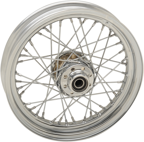 Wheel - Laced - 40 Spoke - Front - Chrome - 16x3 - 07-17 FLST - Lutzka's Garage